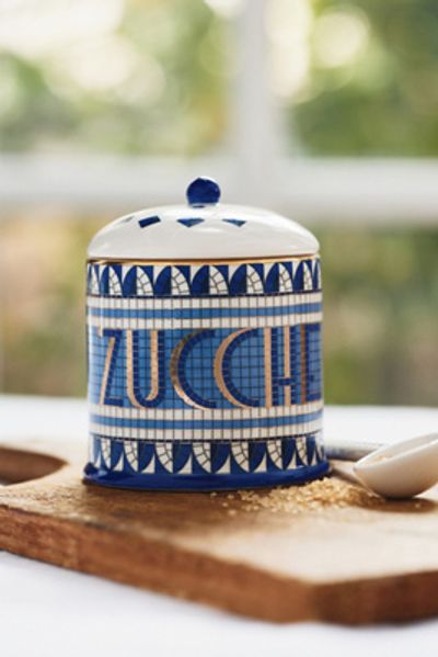 Anthropologie Bistro Tile Stoneware Sugar Serve Set: Italia Edition