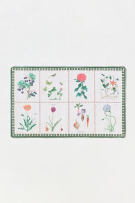 Anthropologie Botanica Cotton Printed Bathmat