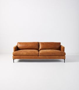Anthropologie Bowen Leather Sofa