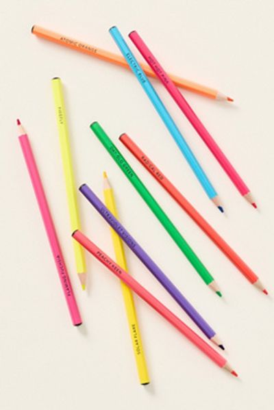 Anthropologie Bright Ideas Neon Colored Pencils