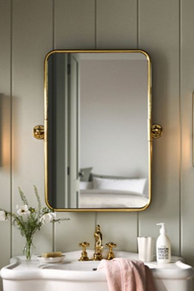 Anthropologie Burnish Brass Mirror