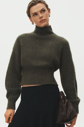 Anthropologie By Anthropologie Cashmere Wool Cinched Sweater
