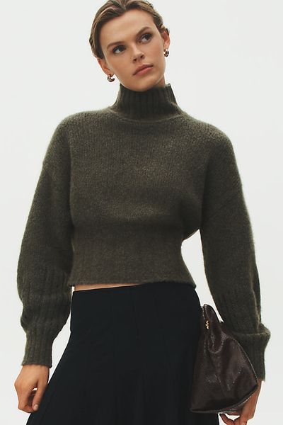 Anthropologie By Anthropologie Cashmere Wool Cinched Sweater