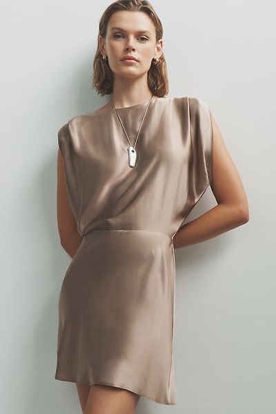 Anthropologie By Anthropologie Indira 100% Silk Mini Dress