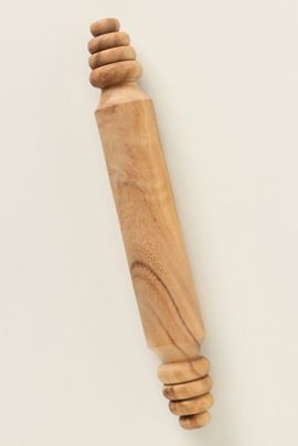 Anthropologie Cara Hand Carved Twist Rolling Pin