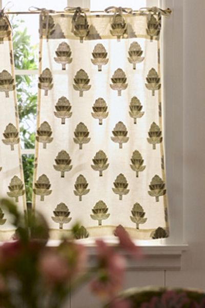 Anthropologie Cheyenne Cotton Jacquard Icon Cafe Curtains, Set of 2