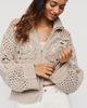 Anthropologie Claret Crosette Cotton Wool Blend Cardigan - 1