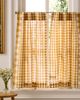 Anthropologie Cotton Linen Gingham Cafe Curtain, Set of 2 - 1
