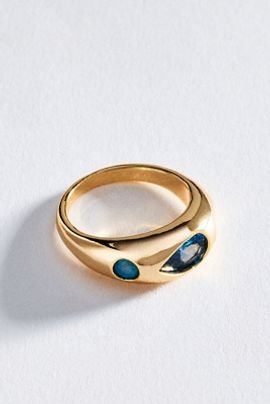 Anthropologie Crystal Triad Ring
