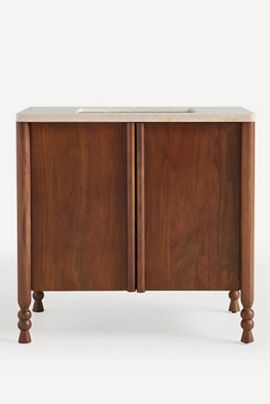 Anthropologie Dawn Marble-Top Single Bathroom Vanity