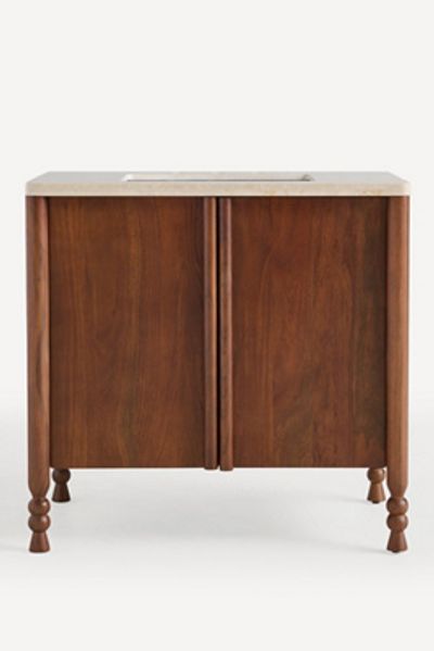 Anthropologie Dawn Marble-Top Single Bathroom Vanity