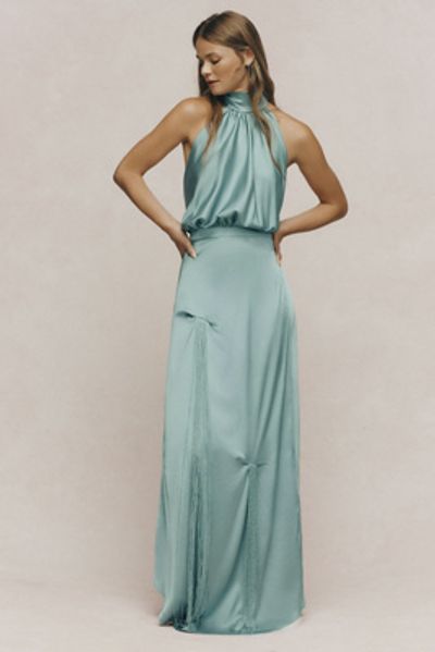 Anthropologie Deme By Gabriella Symphony Silk Maxi Dress