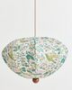 Anthropologie Dumpling Wood Semi-Flush Mount Pendant Light - 1