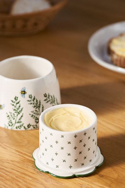 Anthropologie Eden Stoneware Butter Keeper