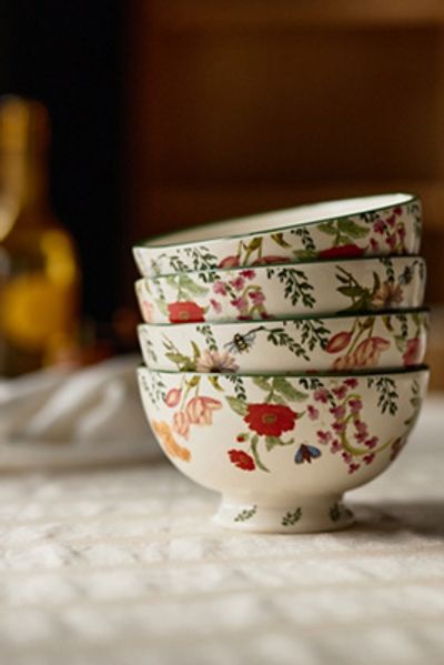 Anthropologie Eden Stoneware Cereal Bowls, Set of 4