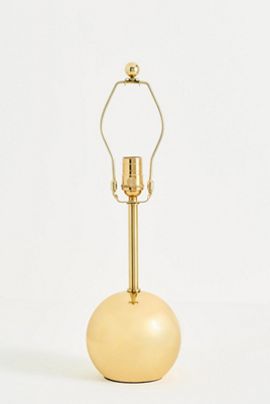 Anthropologie Edie Round Antique Brass Table Lamp Base