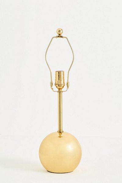 Anthropologie Edie Round Antique Brass Table Lamp Base
