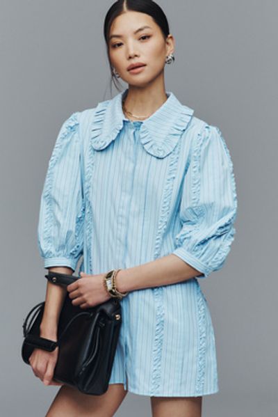 Anthropologie English Factory Collared Mini Shirtdress