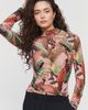 Anthropologie Farm Rio Artisanal Birds Mock Neck Top - 1