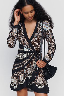 Anthropologie Farm Rio Daniela Wrap Mini Dress