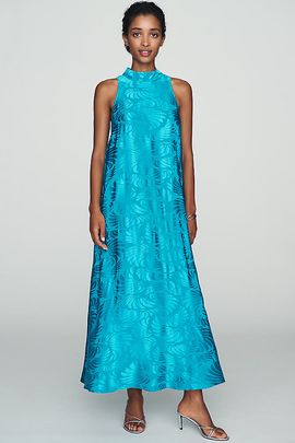 Anthropologie Farm Rio x Anthropologie Mock-Neck Sleeveless Maxi Dress