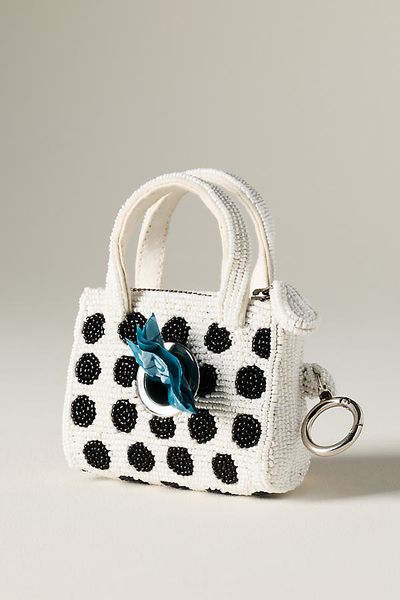 Anthropologie Fiona Beaded Dog Bag Holder