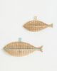Anthropologie Fish Wicker Wall Basket - 3