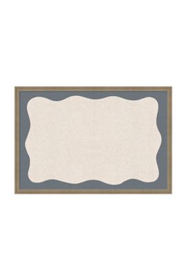 Anthropologie Framed Wavy Blue Pinboard