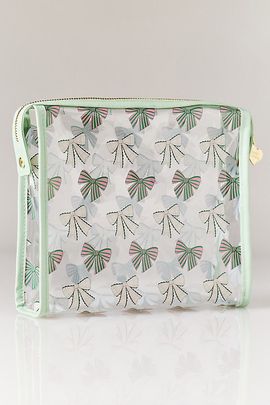 Anthropologie Frasier Sterling Clear Medium Square Makeup Bag
