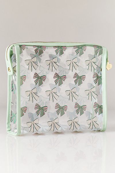 Anthropologie Frasier Sterling Clear Medium Square Makeup Bag