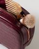Anthropologie Frasier Sterling Croc Cosmetic Bag Cranberry - 2