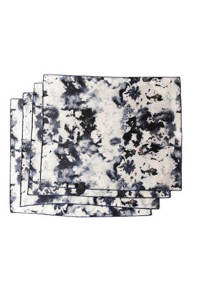 Anthropologie Goldie Home Linen Marble Print Placemats, Set of 4