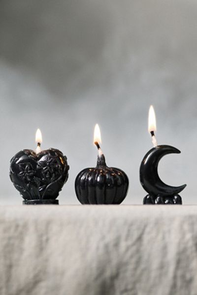 Anthropologie Halloween Decorative Shaped Wax Candle Set