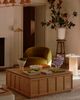Anthropologie Halstead Oak Storage 43" Coffee Table - 1