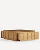 Anthropologie Halstead Oak Storage 43" Coffee Table - 4