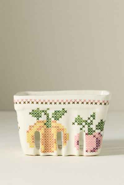 Anthropologie Harmonie Stoneware Berry Basket