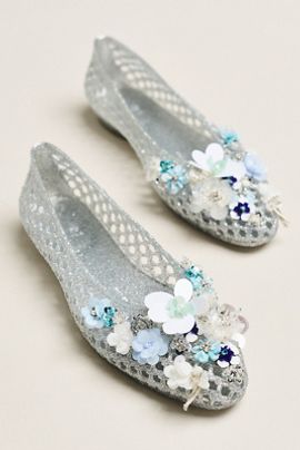 Anthropologie Heavenly Jelly Marigold Jelly Flats