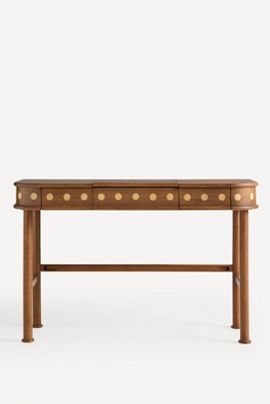Anthropologie Helix Wood Makeup Vanity Desk