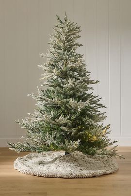 Anthropologie Holly Cable Knit Tree Skirt
