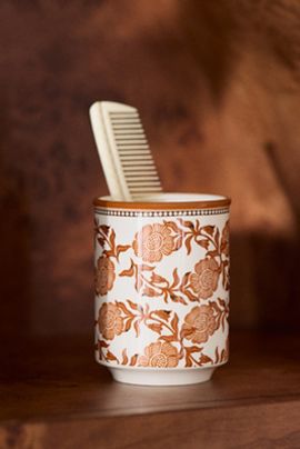 Anthropologie Hotel Ceramic Bath Tumbler