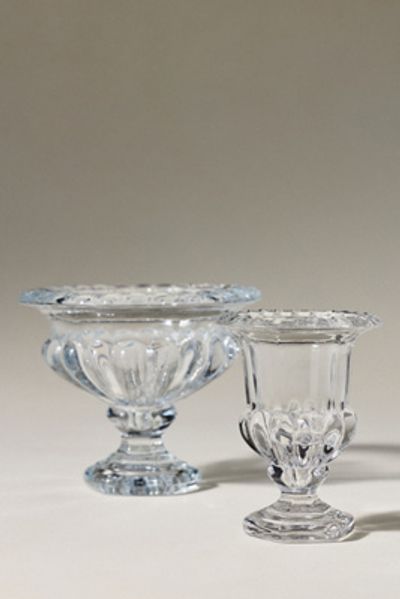 Anthropologie Iris Pressed Glass Vase