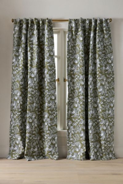 Anthropologie Jacquard Bird Curtain