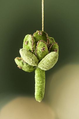 Anthropologie Janelle Beaded Velvet Vegetable Ornament
