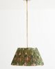 Anthropologie Lee Brass 24" Ruched Printed Semi-Flush Mount Pendant Light - 2