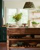 Anthropologie Lee Brass 24" Ruched Printed Semi-Flush Mount Pendant Light - 6