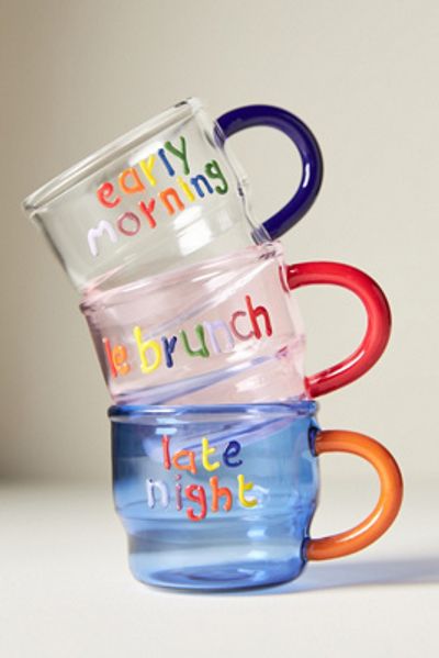 Anthropologie Love Notes Glass Espresso Cup
