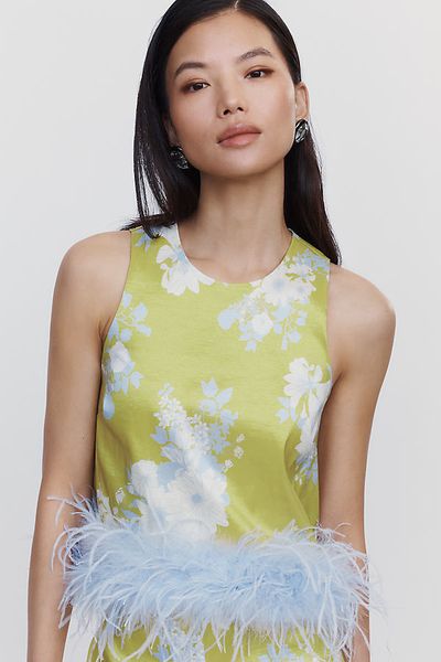 Anthropologie @loverlygrey x Anthropologie Clementine Faux Feather Top