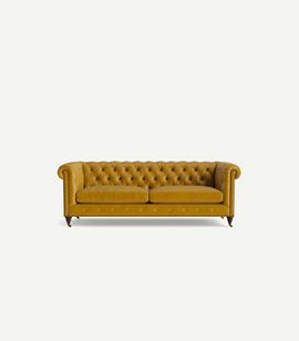Anthropologie Lyre Chesterfield Leather Two-Cushion Sofa