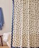 Anthropologie Maeve Cotton Polka Dot Scallop Shower Curtain - 1