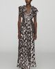 Anthropologie Maeve Metallic Flutter-Sleeve Maxi Dress - 1